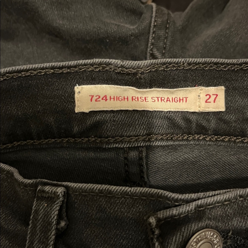 Levi's Women’s Black Straight Leg Jeans - Picture 4 of 6